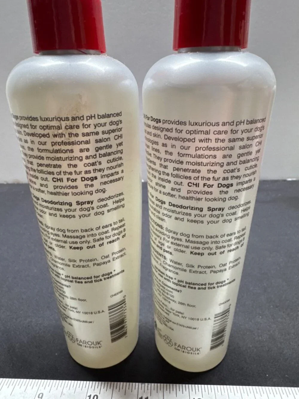 CHI For Dogs Deodorizing Spray Paraben-Free 8 Fl. Oz. (237 mL) Set of 2 Made In